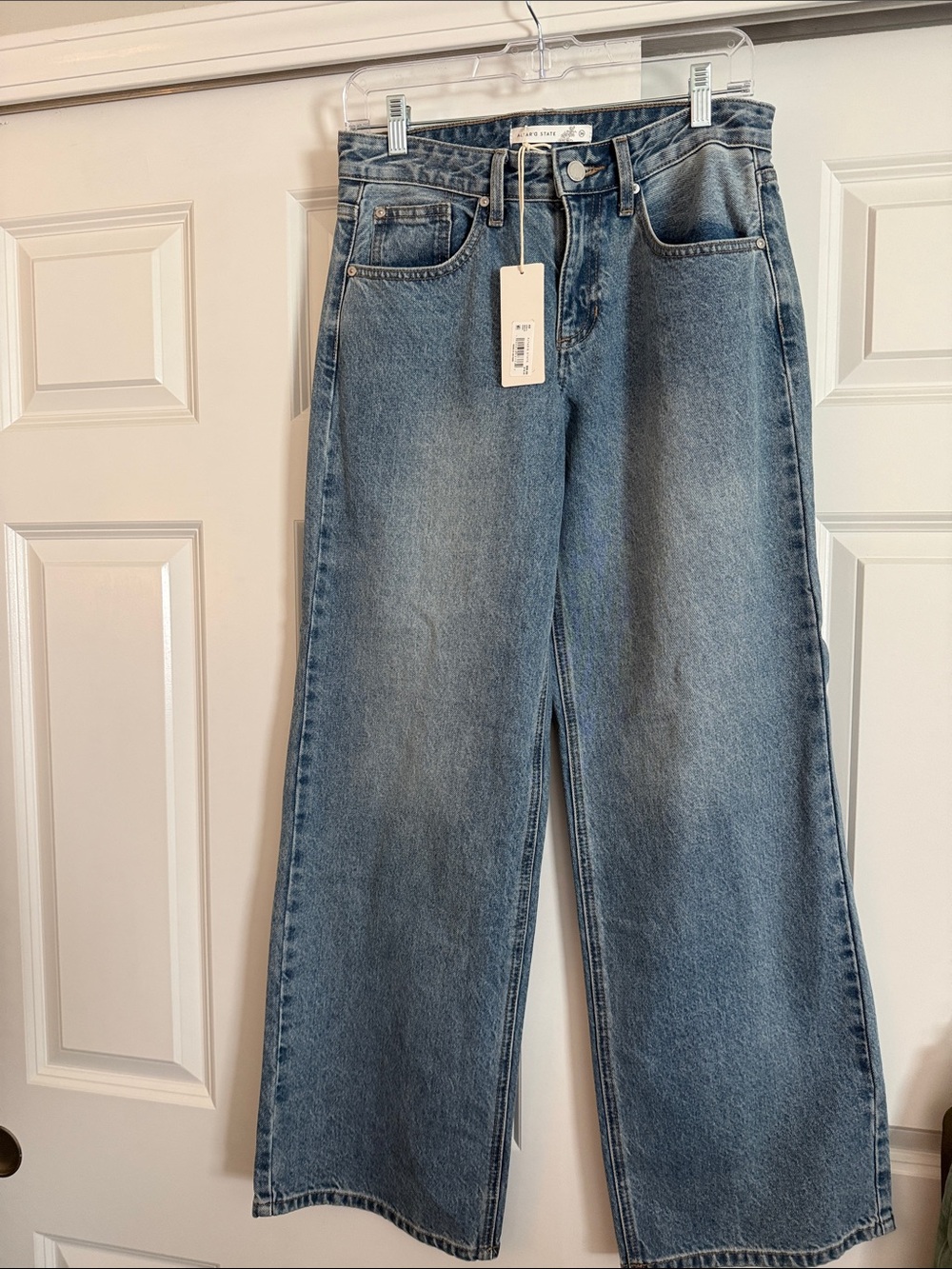 Altar'd State Wide Leg Jeans - Light Blue Wash